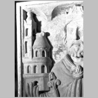 Saint-Denis, Tombeau de Childebert Ier, la maquette de l'église abbatiale ou celle de Saint-Germain-des-Prés à Paris (supposé), photo Mas, culture.gouv.fr.jpg